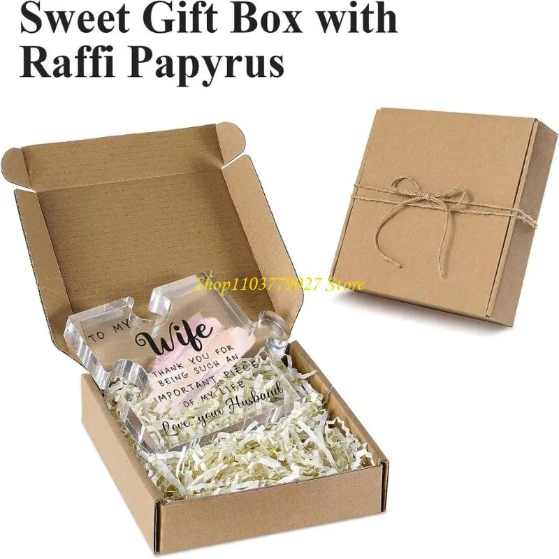C4DF Mothers Day Gift for Mom Grandma Wife from Daughter Son Acrylic Block Puzzle Piece Home Office Desk Decoration