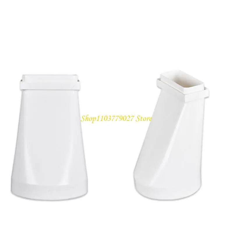 C4DF Flat Plastic Ducting Adaptors to Round Ventilation Duct Converter Easy to Use