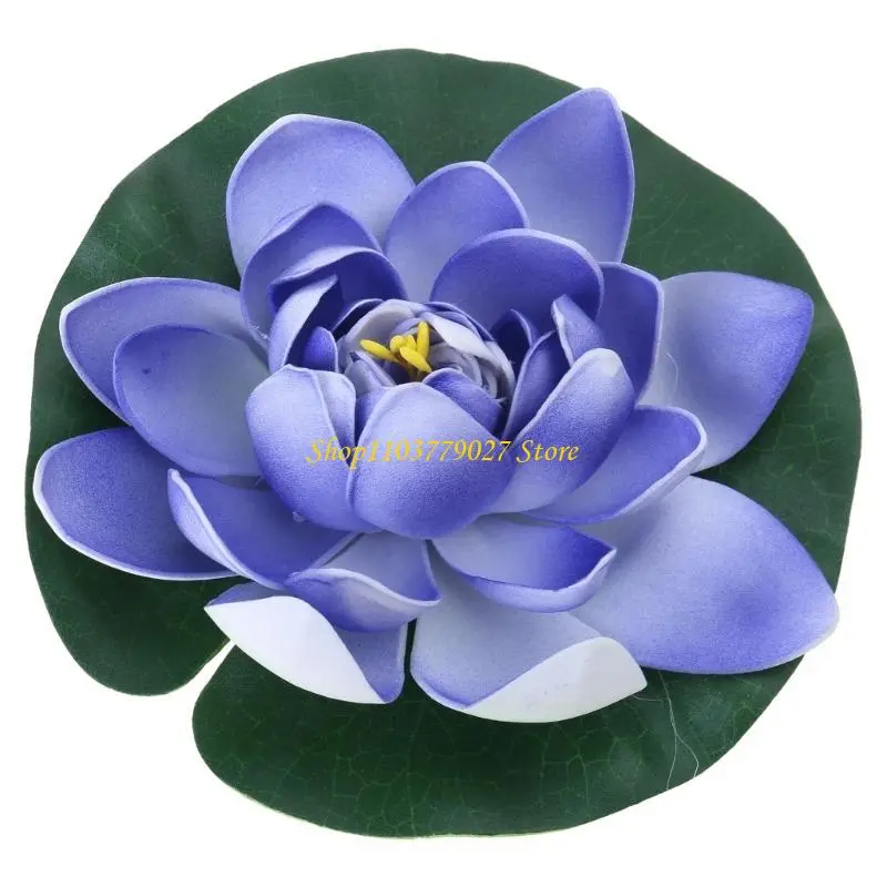 C4DF Realistic Water Lilies Flower Portable Flower for Indoor Outdoors Pond Decors