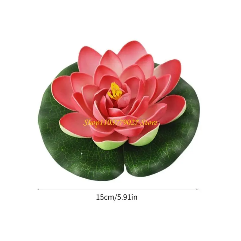 C4DF Realistic Water Lilies Flower Portable Flower for Indoor Outdoors Pond Decors