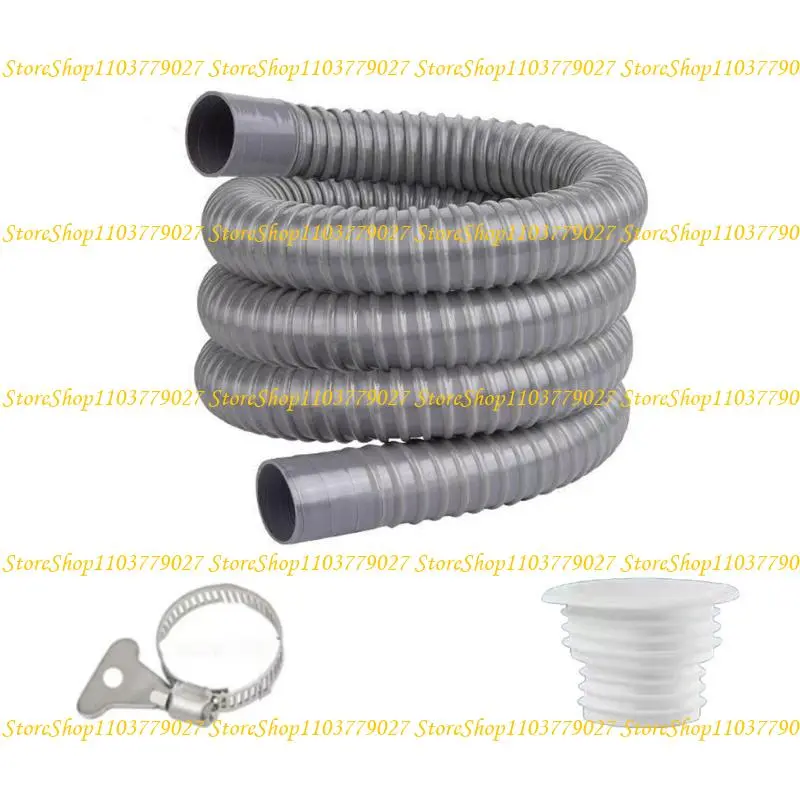 C4DF PVC Drain Hose Easy Install 70cm/100cm Drain Pipe for Bathroom & Kitchen Sinks