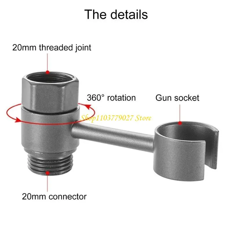 C4DF Gold Wall Mounted Toilet Sprayer Holders Steel Brackets 1/2inch Bathroom Accessories for Handheld Shower & Diaper Sprayer
