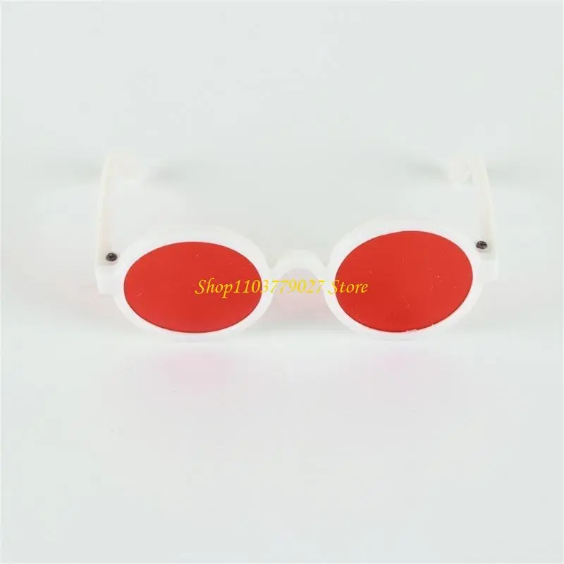 C4DF 2PCS Pet Sunglasses For Cats and Small Breeds Round Frame Glasses Eyewear Photoshooting Props for Cosplay Event