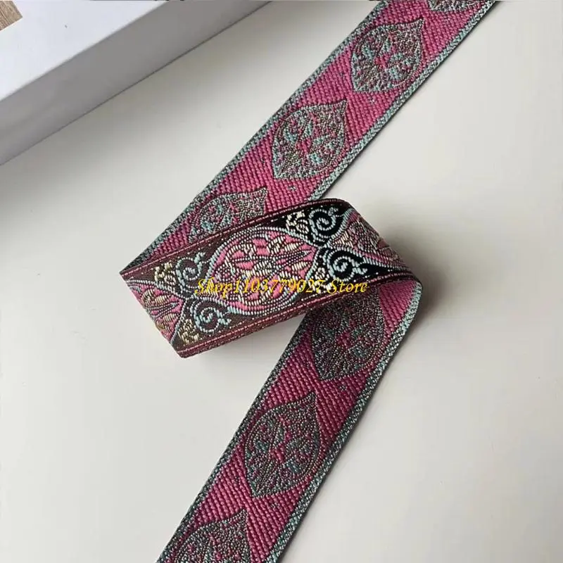 C4DF Emobridered Sewing Ribbon Fabric Trim Fringes for Clothing Embellishment