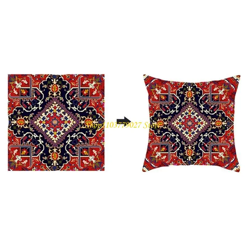 C4DF Turkey Carpet Sofa Decoration Pillow Cover Decorative Pillow Case Protective Cover
