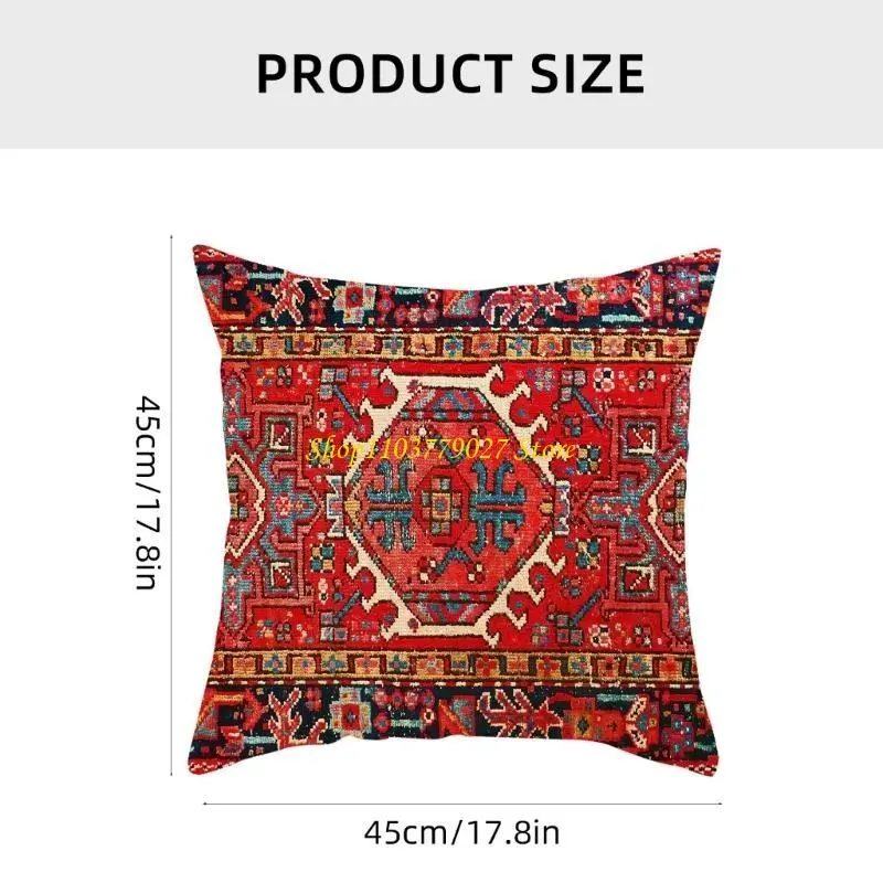 C4DF Turkey Carpet Sofa Decoration Pillow Cover Decorative Pillow Case Protective Cover