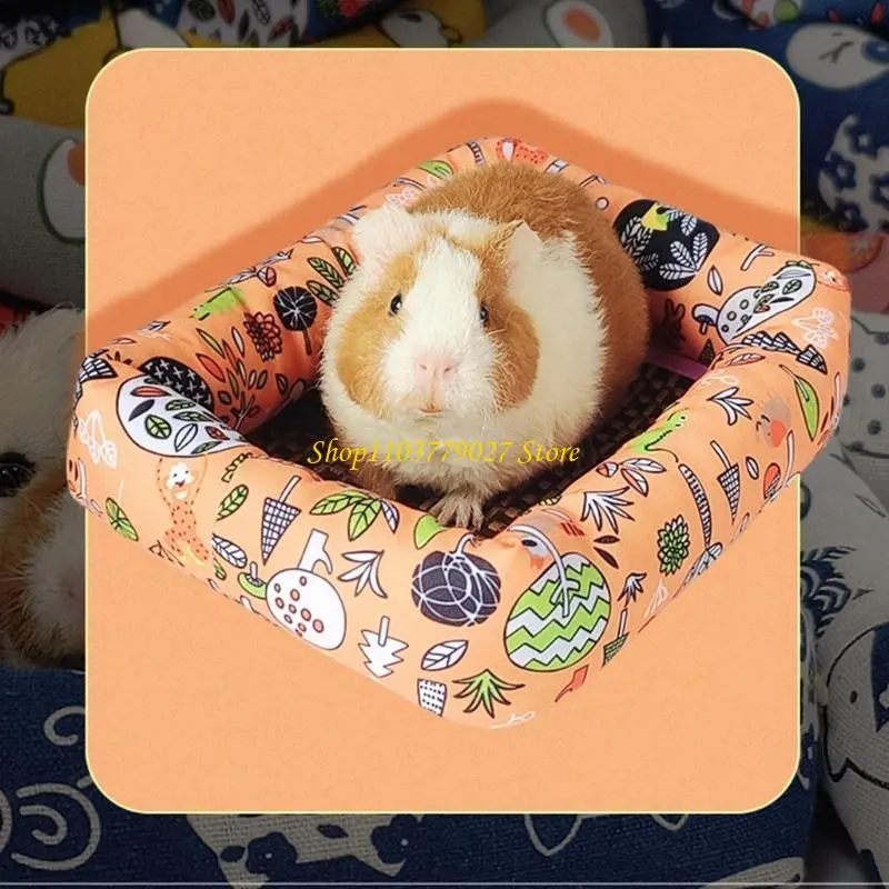 C4DF Hamster Bed Toy Guinea Pigs Toy Hamster Rodents Cushion Soft Woven Bed