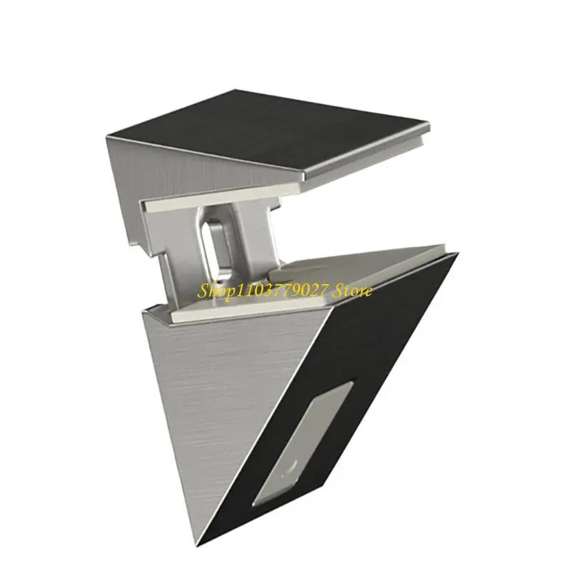 C4DF Adjustable Glass Shelf Brackets Zinc Alloy Wall Holders for Elegant Storage