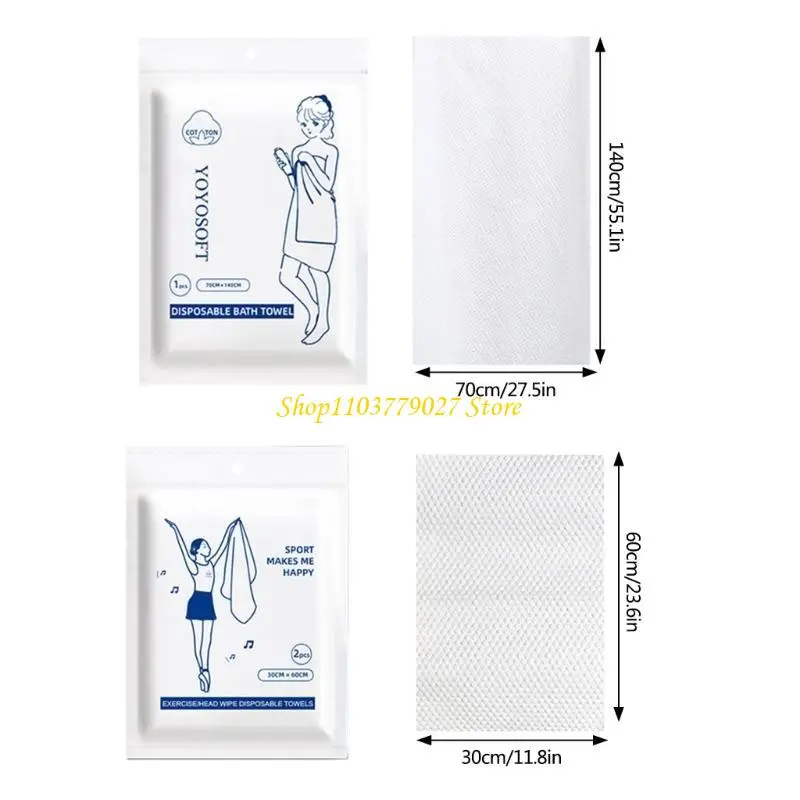 C4DF 1Pack Compressed Cotton Face Towels Thickened Bath Towel Optional For Travel Gym