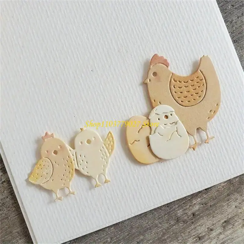 C4DF Carbon Steel Cutting Dies Easters Chicken Die Cuts Templates Molds Cuts Stencils