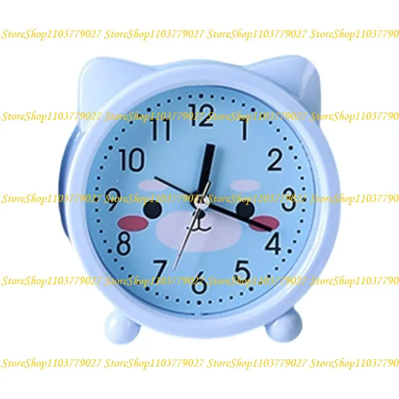 C4DF Adorable Kitten Alarm Clock for Children Bedside Table Practical Time Manage