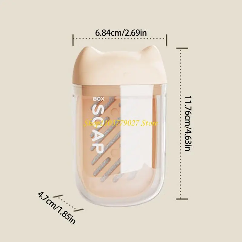 C4DF Soap Container Box Soap Dish Storage Case Soap Holder For Travel Simple Use Leakproof Lid Soup Box Practical Accessories