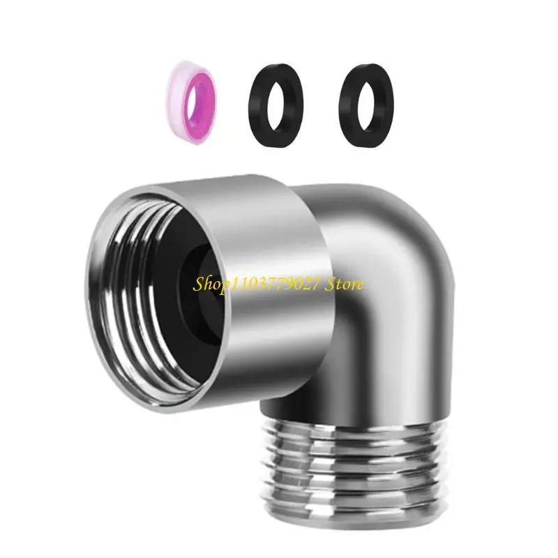 C4DF Shower Head Elbow Adapter 90 Degree Shower Head Extension Arm Connector