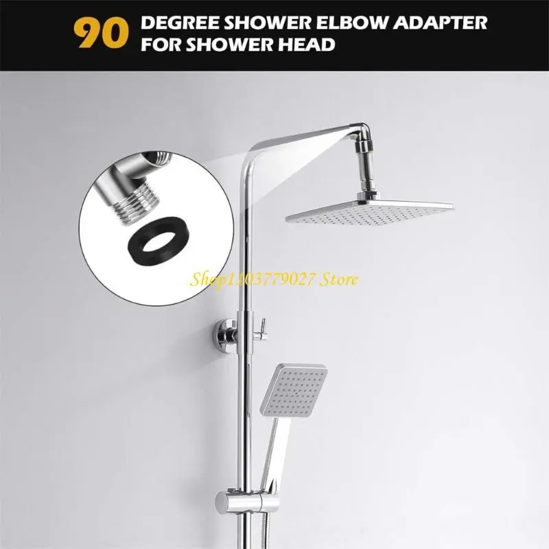 C4DF Shower Head Elbow Adapter 90 Degree Shower Head Extension Arm Connector