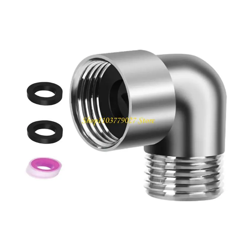 C4DF Shower Head Elbow Adapter 90 Degree Shower Head Extension Arm Connector