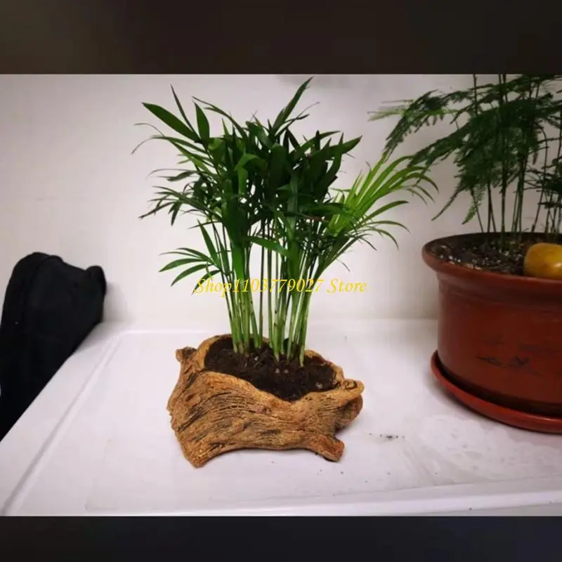 C4DF Ecofriendly Flowerpots Imitation Texture Planter for Balcony Garden Display