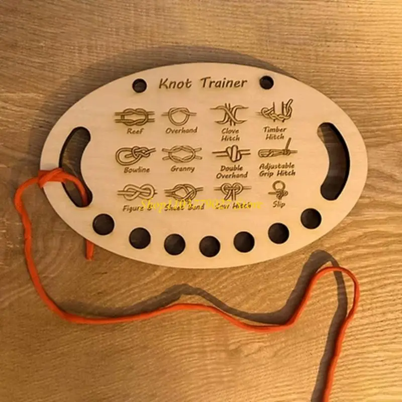 C4DF Learn to Tie Knot Training Board 12 Knotting Methods for Beginner Kid Adult