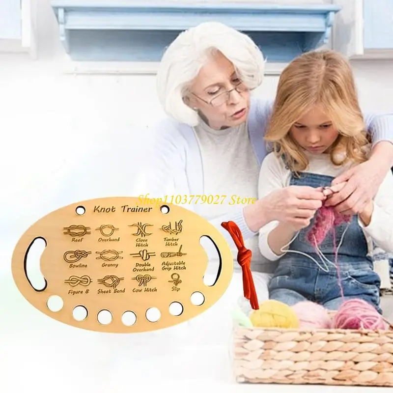 C4DF Learn to Tie Knot Training Board 12 Knotting Methods for Beginner Kid Adult