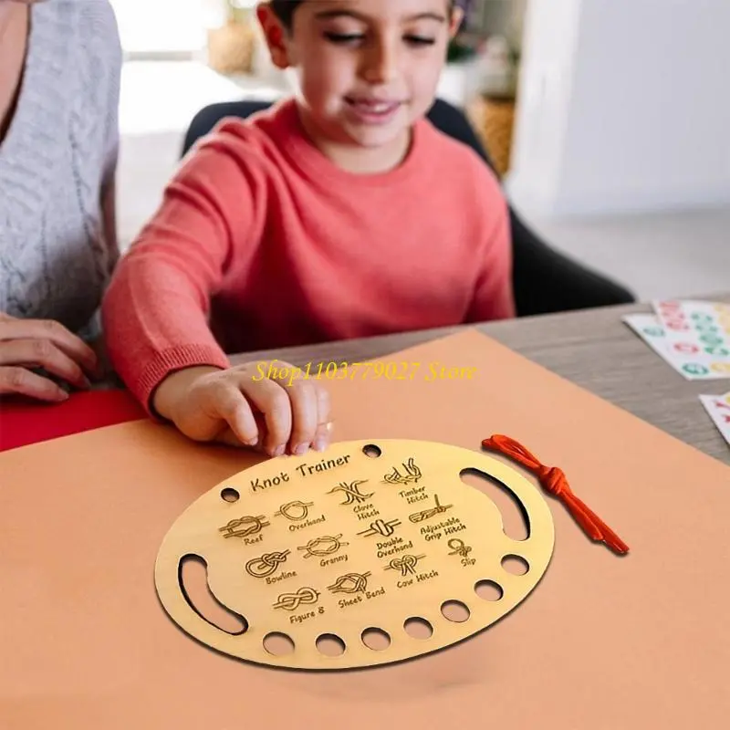 C4DF Learn to Tie Knot Training Board 12 Knotting Methods for Beginner Kid Adult