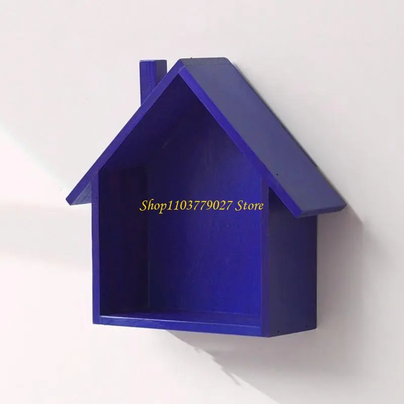 C4DF Houses Display Shelf Sturdy Storage Rack Wall Mounted and Multipurpose for Living Room or Bedroom Organization