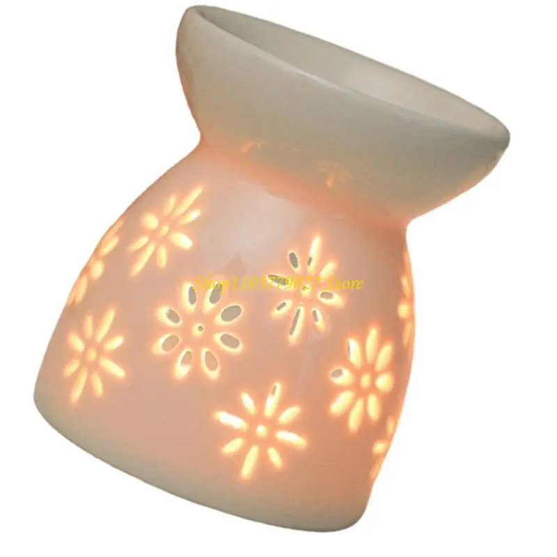 C4DF Ceramics Hollowed Out Aromas Diffusers Tealight Holder Essential Oil Burners