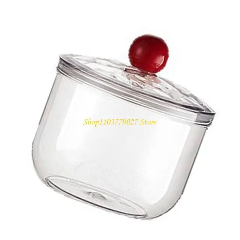 C4DF Clear Airtight Kitchen 900ml Storage Jar For Cookie Snacks And Office Supplies With Plastic Lid