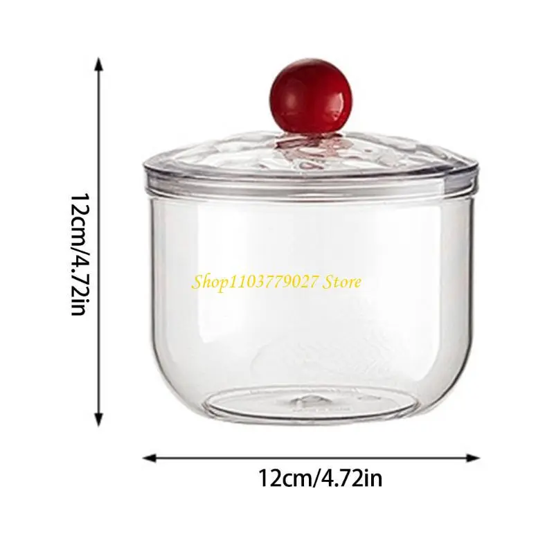 C4DF Clear Airtight Kitchen 900ml Storage Jar For Cookie Snacks And Office Supplies With Plastic Lid
