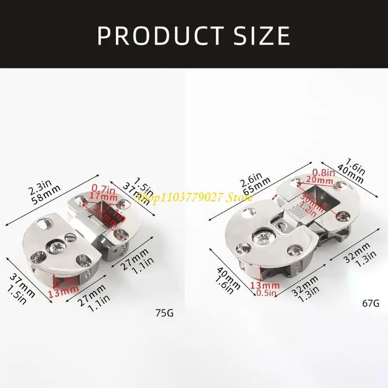 C4DF Cabinet Door Concealed Hinge Folding Hinge Table Drop Down Hinge Hardware