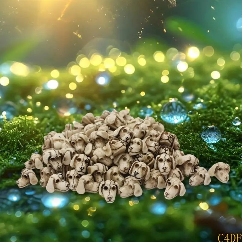 C4DF 20Pieces Dog Skull FlowerPots Decorations for Indoor and Outdoor Use
