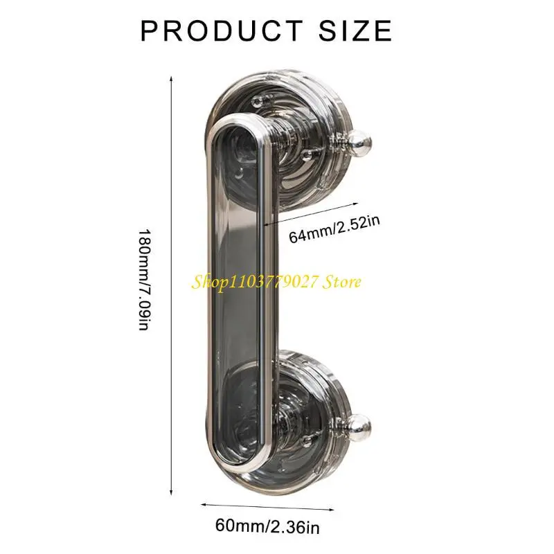 C4DF Plastic Suction Cup Sliding Door Handle for Glass Door Simple Any Decoration for Temporary Use