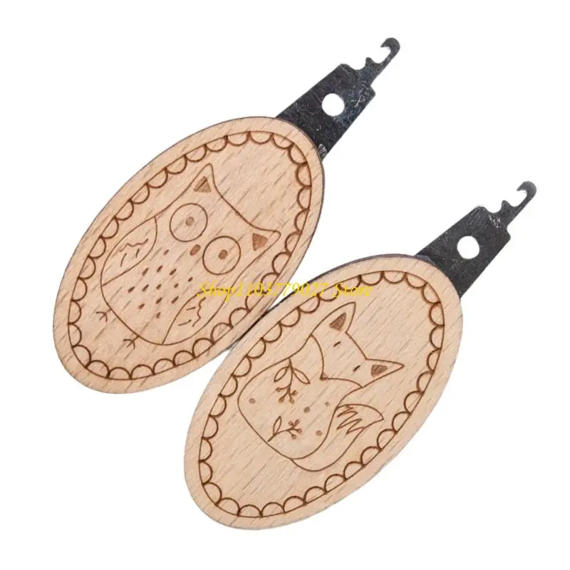 C4DF 2 Pcs Needle Threader with Animal Pattern Needle Threading Tool Embroidery Needle Threader for Woman