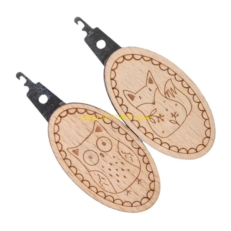 C4DF 2 Pcs Needle Threader with Animal Pattern Needle Threading Tool Embroidery Needle Threader for Woman