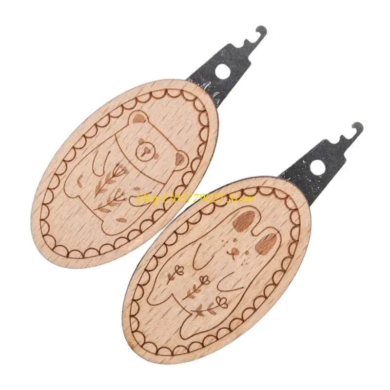 C4DF 2 Pcs Needle Threader with Animal Pattern Needle Threading Tool Embroidery Needle Threader for Woman