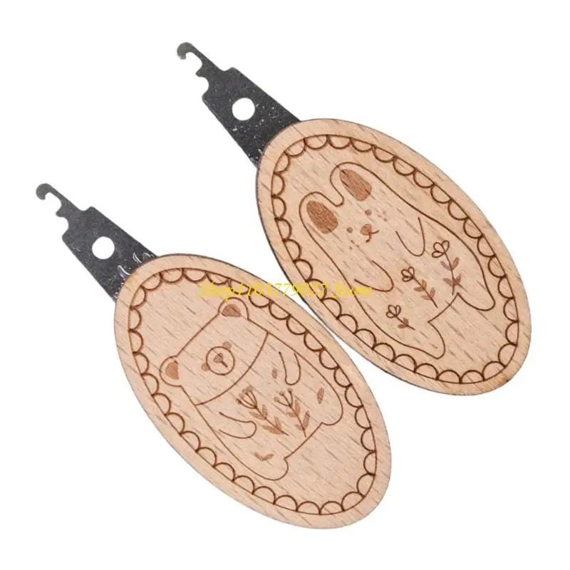 C4DF 2 Pcs Needle Threader with Animal Pattern Needle Threading Tool Embroidery Needle Threader for Woman