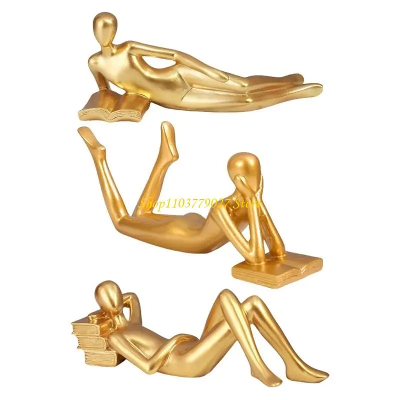 C4DF Statue Modern Abstract Figure Sculpture Resin Statue Home Crafts Decoration