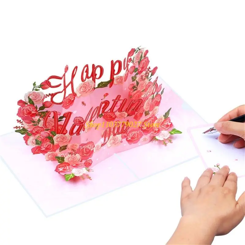 C4DF 3D Valentines Day Card with Envelope Valentines Greeting Card Valentines Supplies for Husband Wife Men Women Anniversary