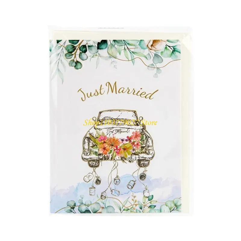 C4DF 3D Popup Blessing Card Handmade Valentine's Day Greeting Card with Envelope Foldable Paper Anniversary Invitation Card