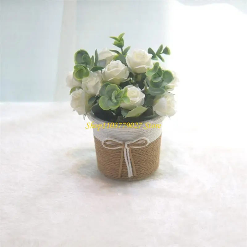 C4DF Faux Florals Arrangement in Pots Potted Plant for Stylish Home and Office Use