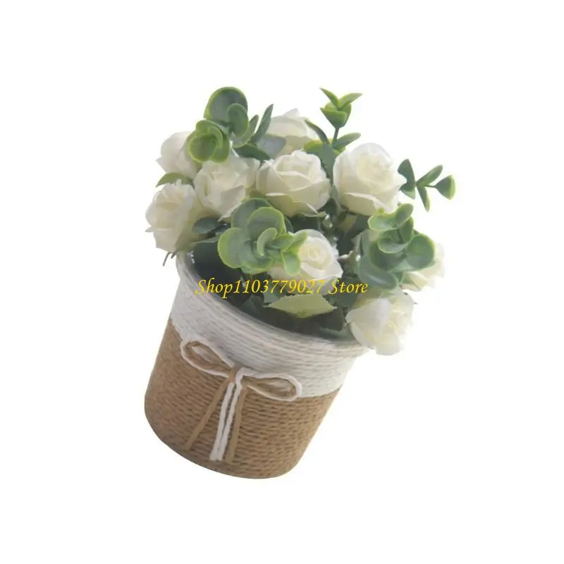 C4DF Faux Florals Arrangement in Pots Potted Plant for Stylish Home and Office Use