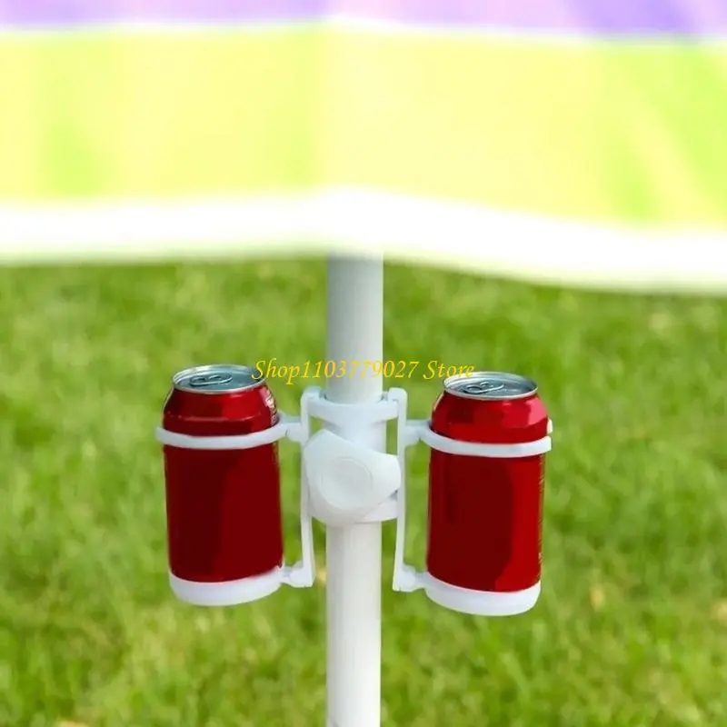 C4DF Multipurpose Sunshades Umbrella Sandproof Beverage Cup Holder Secure Clamps Suitable For Drinks At Poolside Or Backyard