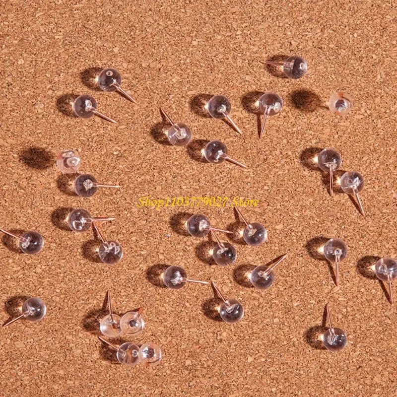 C4DF Elegant Rose Gold Pushpins Metal Point Pins for Creative Projects & Displays