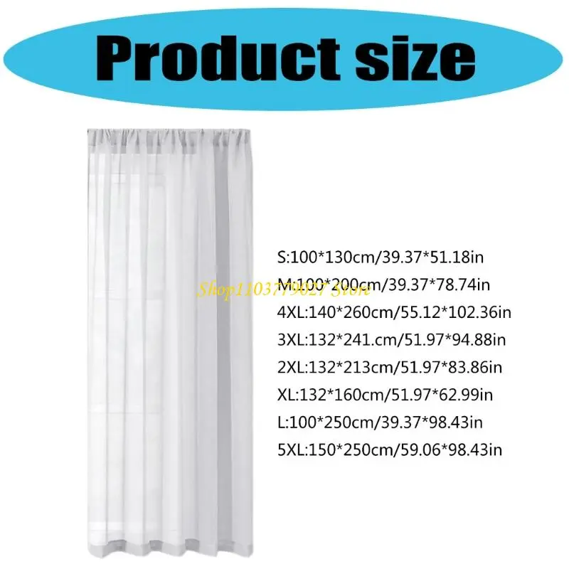 C4DF Window Curtains Semi Opaque Polyester Fabric Quick Installation Room Curtain