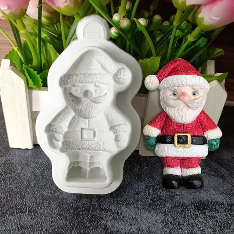 Y1UB 3D Christmas Silicone Mold Cake Baking Mold for Making Fondant Chocolate Decor