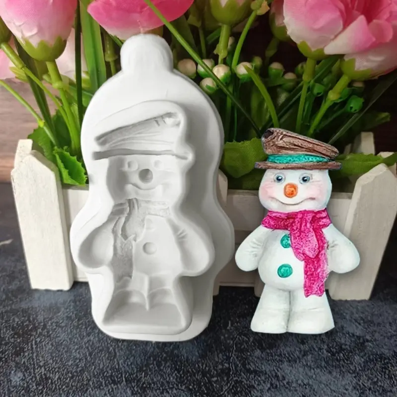 Y1UB 3D Christmas Silicone Mold Cake Baking Mold for Making Fondant Chocolate Decor