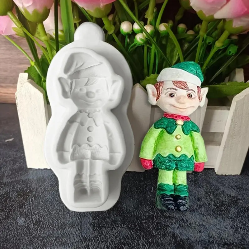 Y1UB 3D Christmas Silicone Mold Cake Baking Mold for Making Fondant Chocolate Decor