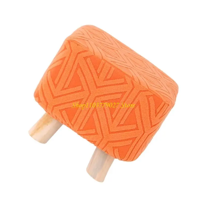 C4DF Machine Washable Footrest Foot Stool Cover Stretches Fabric Durability Slipcover