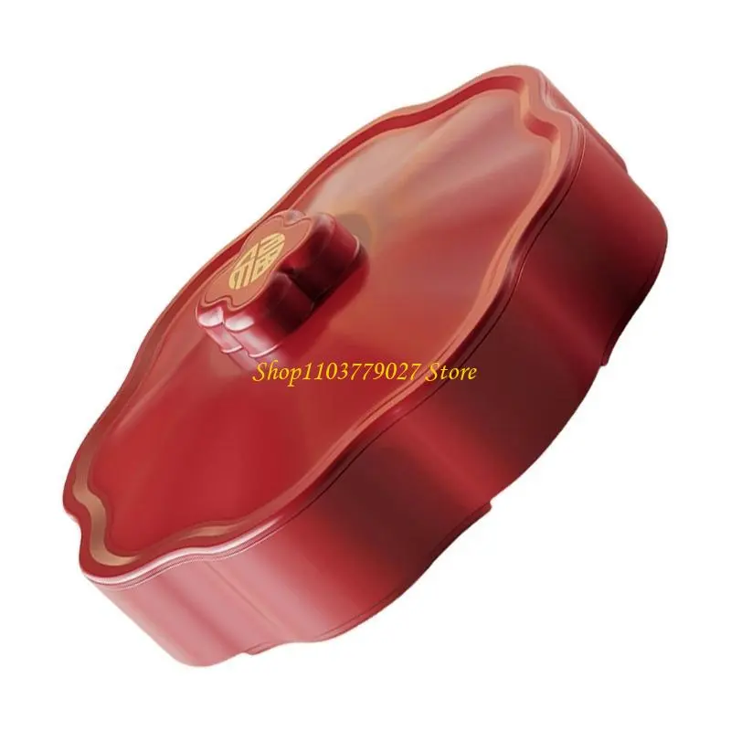 C4DF Candy Container with Compartments Plastic Dry Fruit Storage Box Home Decoration