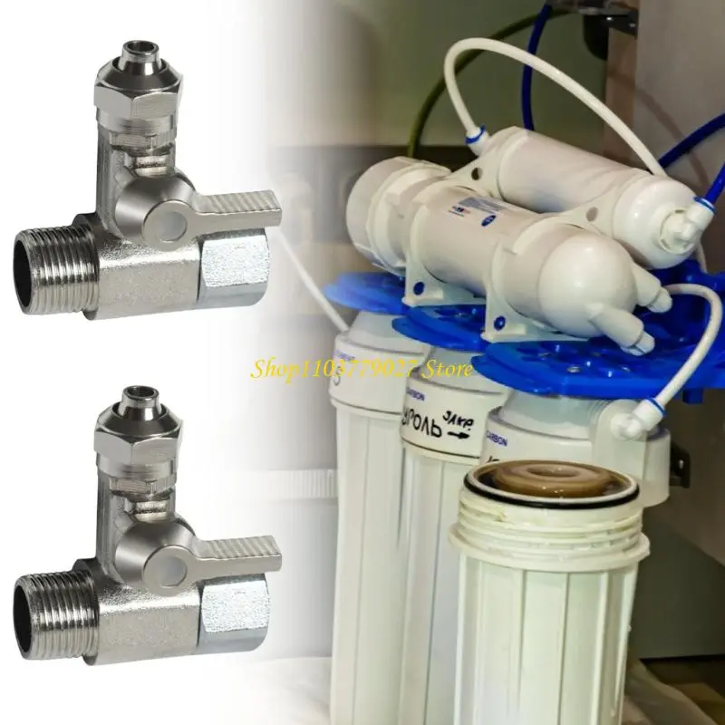 C4DF Sturdy Copper T Joint Adapter for Simultaneous Faucet Connection In Reverse Connectors and Coffee Machines Daily Use