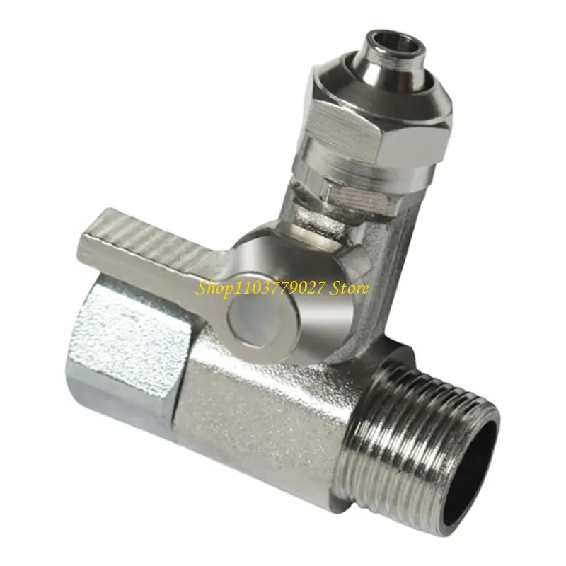 C4DF Sturdy Copper T Joint Adapter for Simultaneous Faucet Connection In Reverse Connectors and Coffee Machines Daily Use