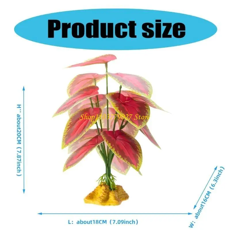 C4DF Realistic Grass Decoration for Reptiles Terrariums Natural Cave Habitat Decors Climbing Plant Hammock Hideouts Cave